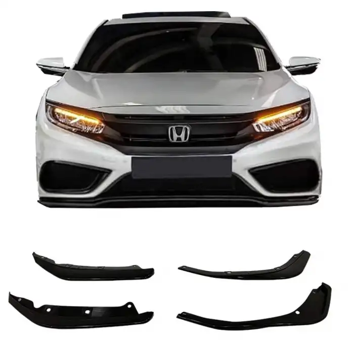 Honda Civic Fc5 Kasa Uyumlu Ön ve Arka Tampon Flap Seti Abs Plastik Dayanıklı Malzeme