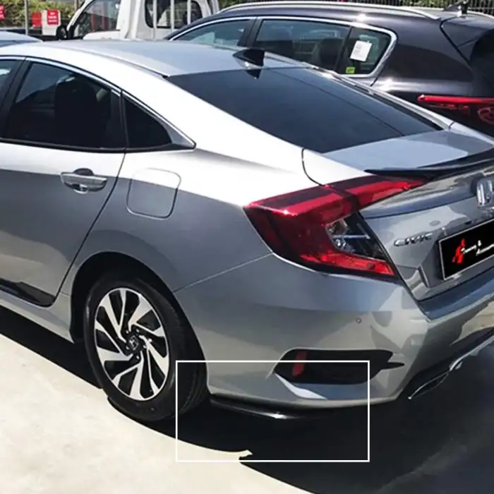 Honda Civic Fc5 Kasa Uyumlu Ön ve Arka Tampon Flap Seti Abs Plastik Dayanıklı Malzeme