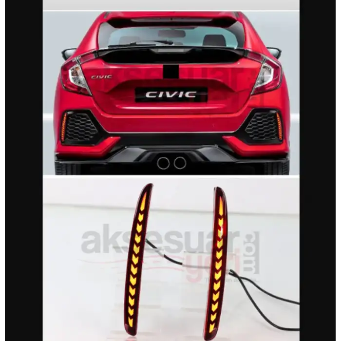 Honda Civic fc5 Typer arka sis lambası kırmızı Ledli A+ Ürün