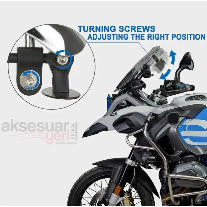 Honda Forza 250 Uyumlu Motosiklet Kör Nokta Aynası - 180 Derece Görüş