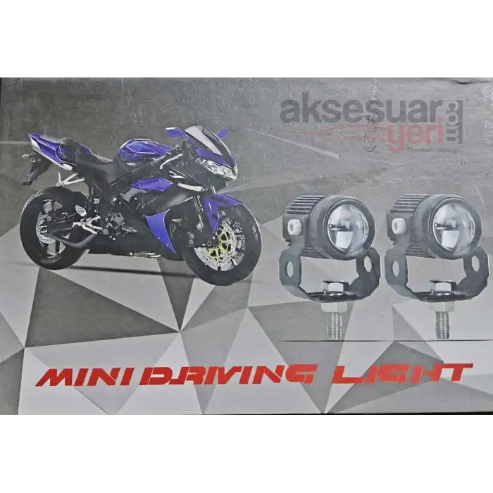 Honda PCX 125 Uyumlu Motosiklet Sis Farı - Mercekli 2 Renkli Beyaz ve Sarı Led Far