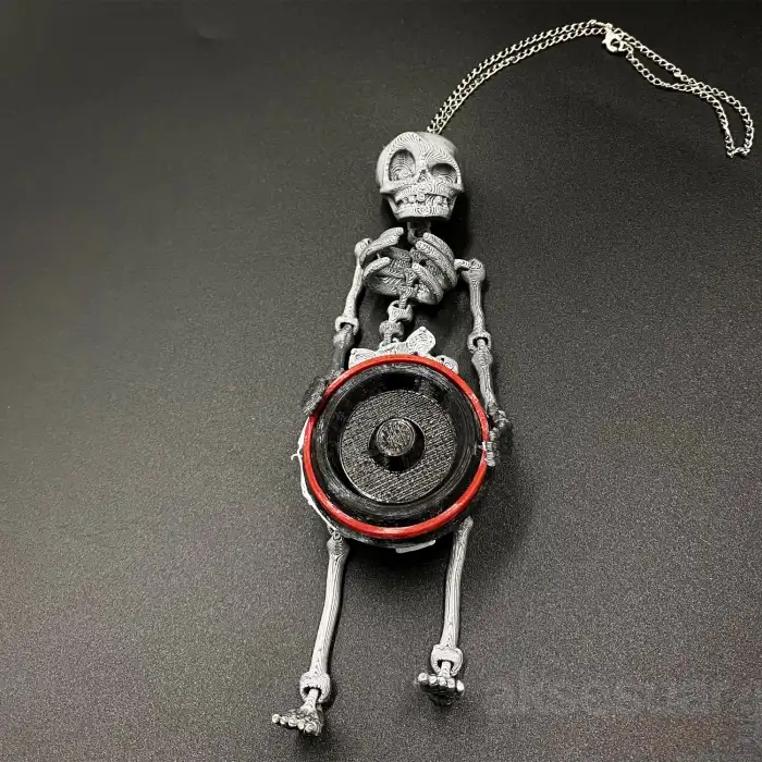 İskelet Ayna Süsü Bas Tutan Gri Renk Zincirli A+ Ürün