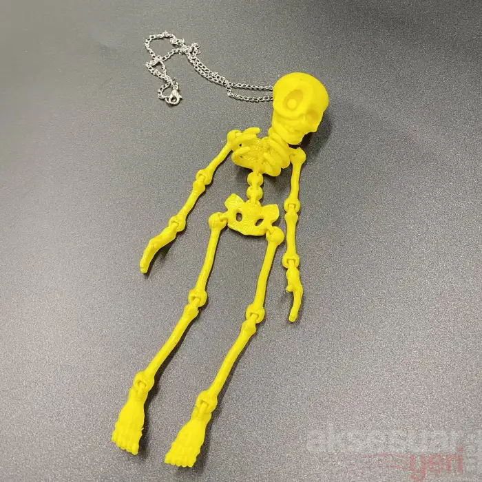 İskelet Ayna Süsü Sarı Renk Zincirli A+ Ürün