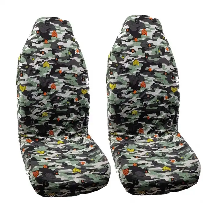 KAMUFLAJ SERVİS KILIFI - Çavuş Desen 4 PARÇALI ÖN ARKA GERDİRME LASTİKLİ-