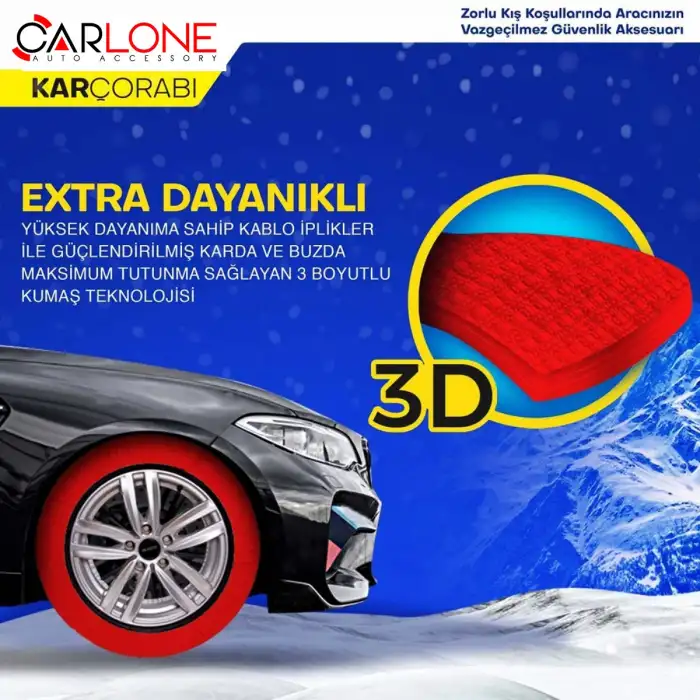 Kar Çorabı  Small Beden- C.Active Series - Zincire Gerek Yok.! - Aynı Gün Kargo