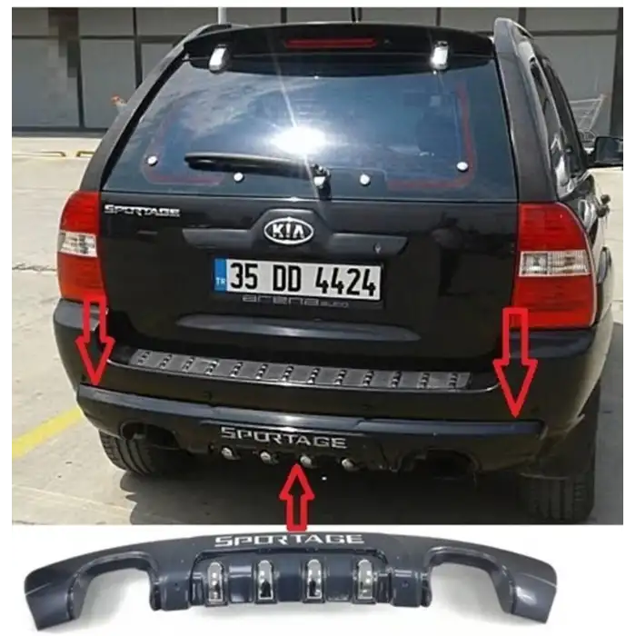 KIA SPORTAGE 2003 2009 ARKA TAMPON KORUYUCU KORUMA DİFÜZÖR