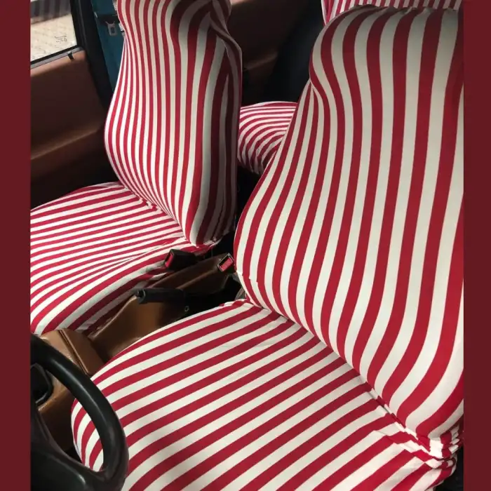 Kırmızı Çizgili Servis Kılıfı - Zebra Desen Servis Kılıfı