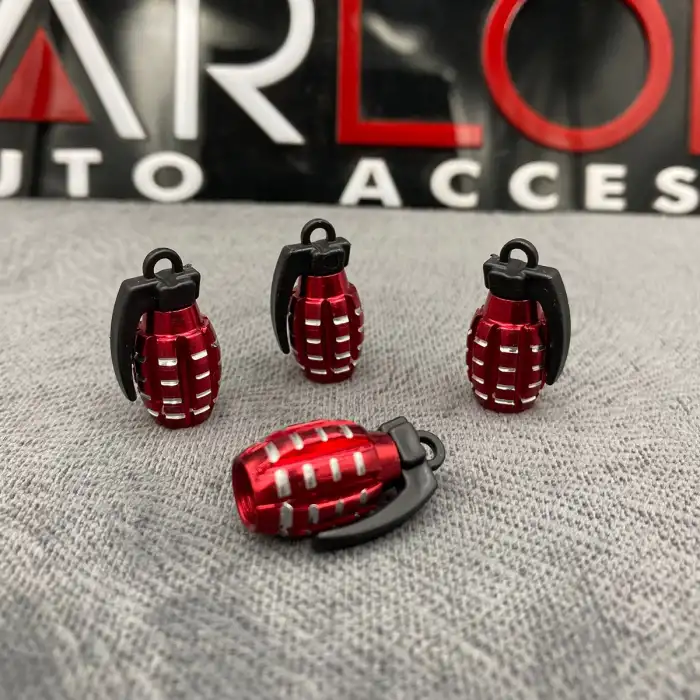 Kırmızı El Bombası Sibop Kapakları Parlak Malzeme