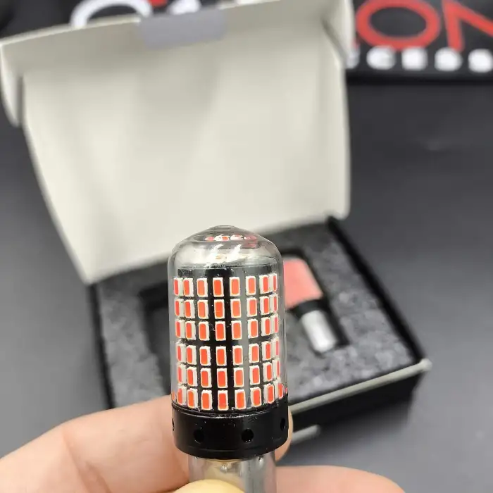 Kırmızı Led Çift Dipli Fren Ampülü 144 Led 93 P21w Yüksek Kalite
