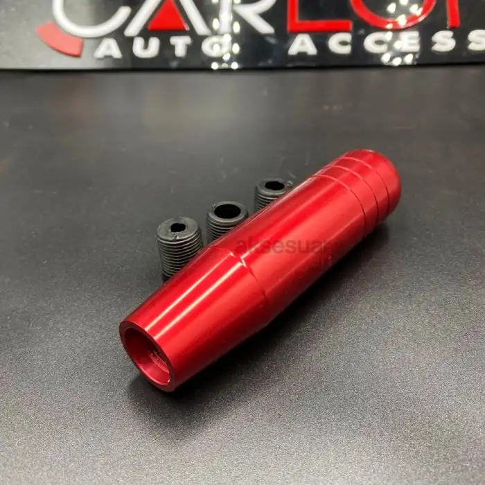 Kırmızı Renk Vites Topuzu 13cm Metal Gövde Premium Ürün