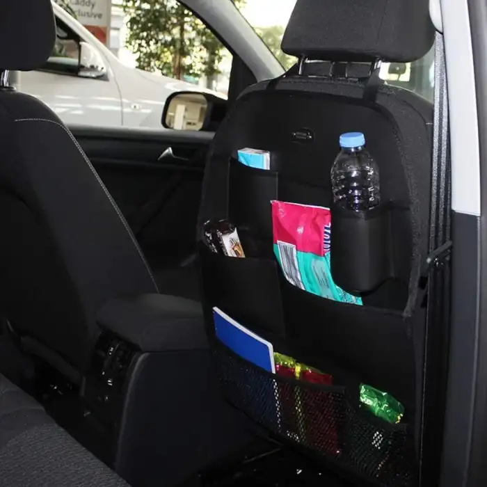 Koltuk Arkası Lüx Deri Organizer Siyah Hem Koltuk Koruyucu Hem Organizör