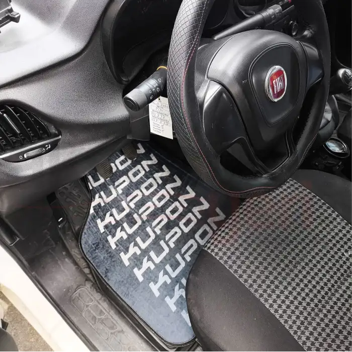 Kupon Desen Araç İçi Halı Paspas-Kaydırmaz Taban-Universal Her Araca Uyumlu-Yıkanabilir