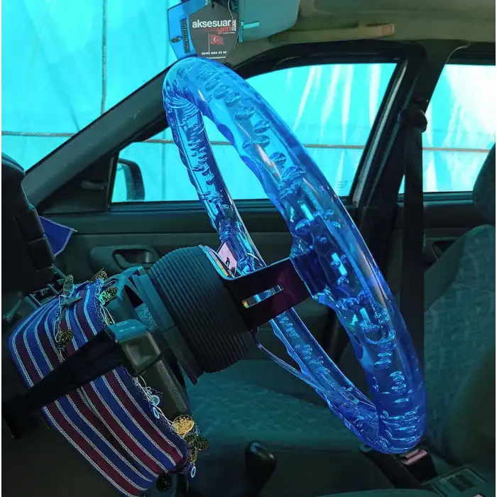 Lada Vega Göbek ve 35cm Şeffaf Baloncuklu Mavi Momo Direksiyon