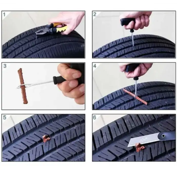 Lastik Tamir Fitili-Oto, SUV, Motor İçin Acil Patlak Onarımı-Pratik Çözüm