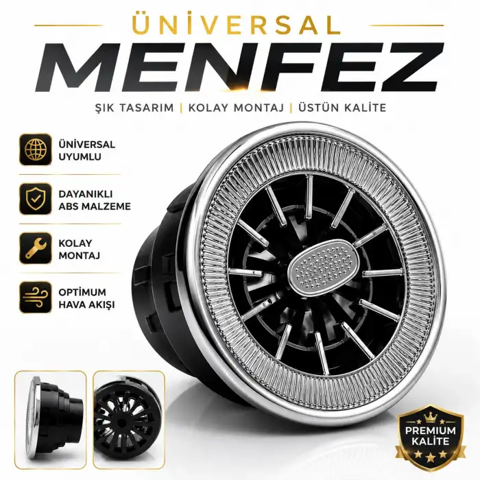 Vip Premium Model Klima Menfezi Izgarası ÇAPI 9-10CM (1 ADET)