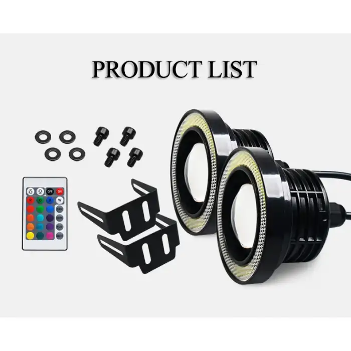 Mercekli Sis Lambası Angel Uzaktan Kumandalı Renk Değiştiren Model 89MM