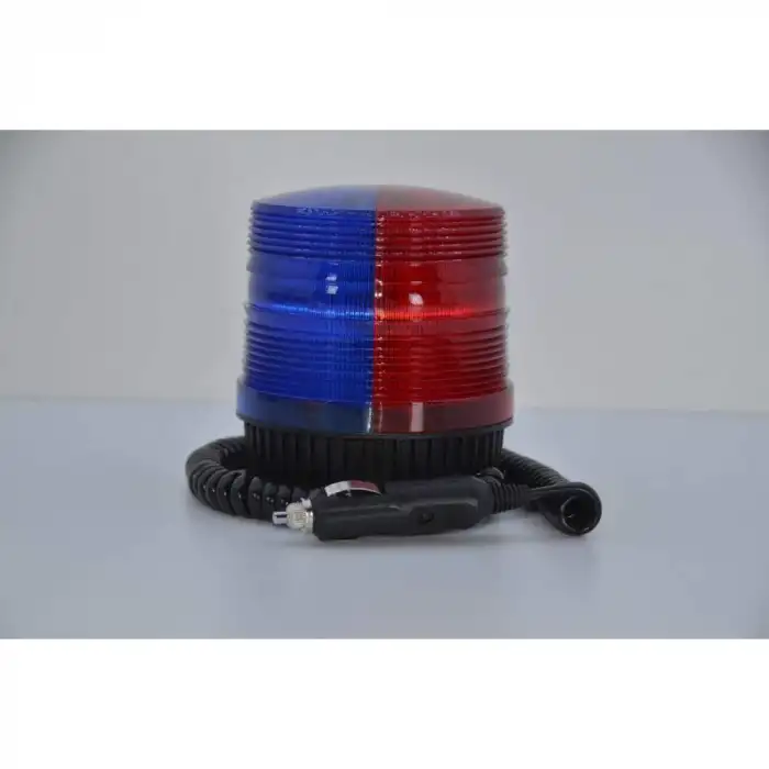 Mıknatıslı Çakar Tepe Lambası Kırmızı-Mavi Ultra Mıknatıs Çekim Gücü