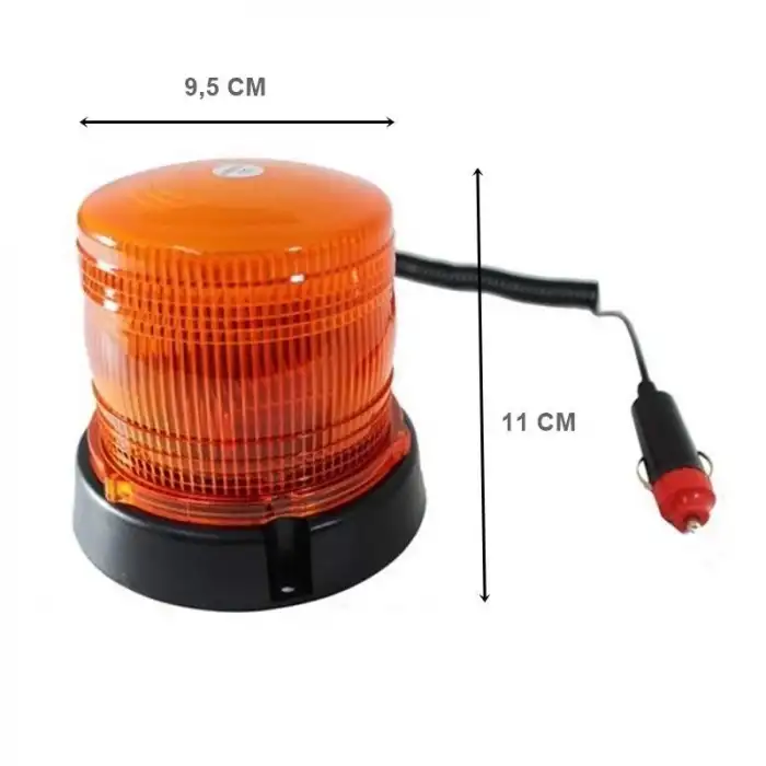 Mıknatıslı Çakar Tepe Lambası Turuncu Renk Ultra Mıknatıs Çekim Gücü