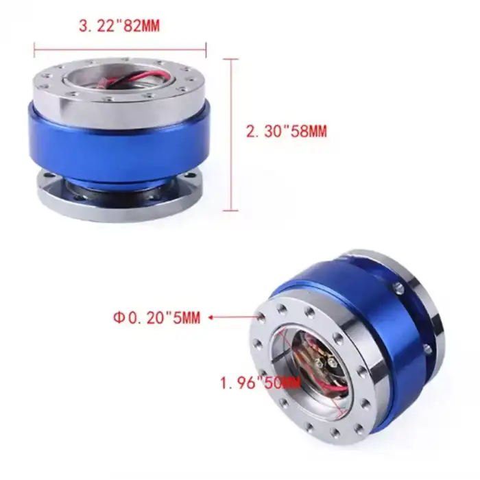 Momo Direksiyonlar İçin SökTak Göbek Aparatı-Mavi Renk