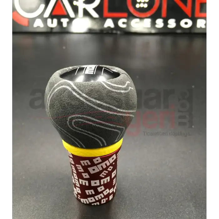 Momo Vites Topuzu Kırmızı Renk Süet Nubuk Alcantra Premium Lüx Vites Topuzu