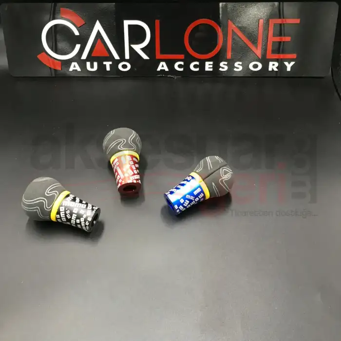 Momo Vites Topuzu Mavi Renk Süet Nubuk Alcantra Premium Lüx Vites Topuzu