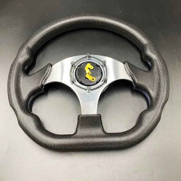 Momo Spor Direksiyon 32cm Mavi-Altı Kesikli Yarış Spor Direksiyonu