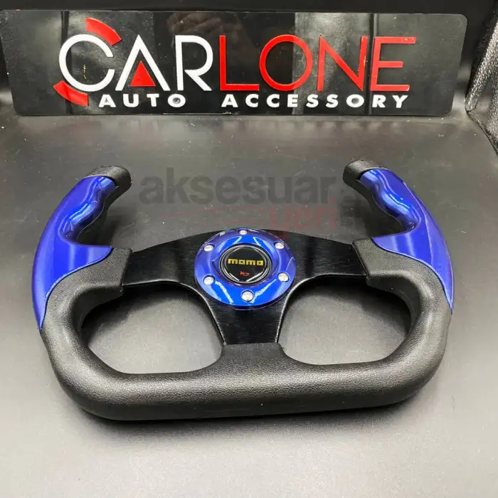 Momo Spor Direksiyon F1 Tesla Model Mavi Renk Momo Tip - Yarış Spor Direksiyonu