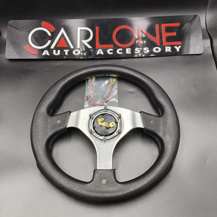 Momo Spor Yarış Direksiyon 32cm Mavi-Siyah Ofsetsiz