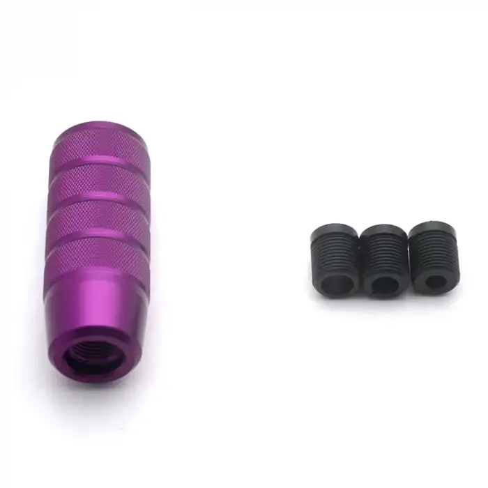 Mor Baklalı Vites Topuzu Metal-Spor Araçlar İçin 9.5cm Renkli Şık Tasarım