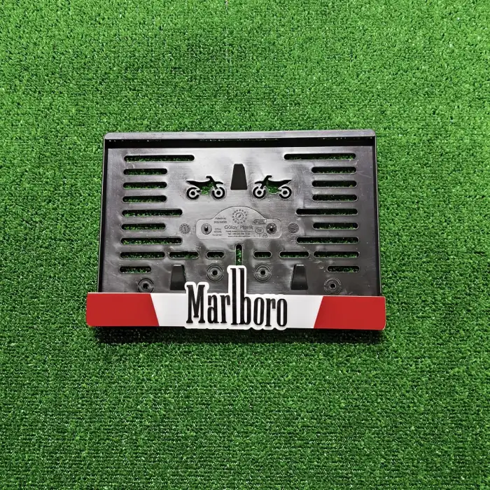 Motorsiklet Plakalık Marl bora Lazer Kesim 3D Kabartmalı Model Motor Plakalığı