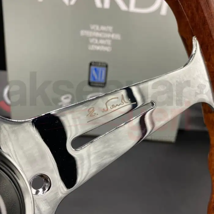 Nardi Ahşap Direksiyon 35cm-Çelik Gövde-Ojinal 1. Sınıf Premium Direksiyon
