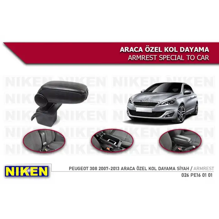 Niken Araca Özel Peugeot 308 2007-2013 arası Delmesiz Orjinal Kolçak