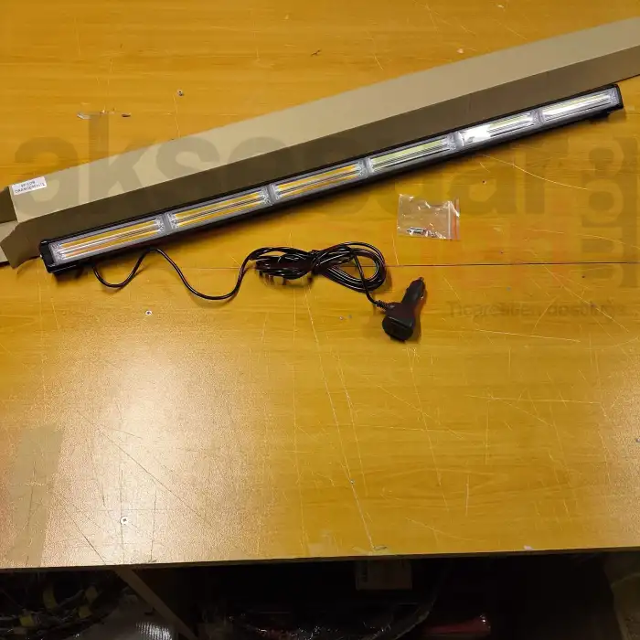 Off Road/İş Makinası/Çekici/Traktör 6p Cob Bar Led Turuncu-Beyaz-Cakkar Modlu-88cm-Videolu Anlatım