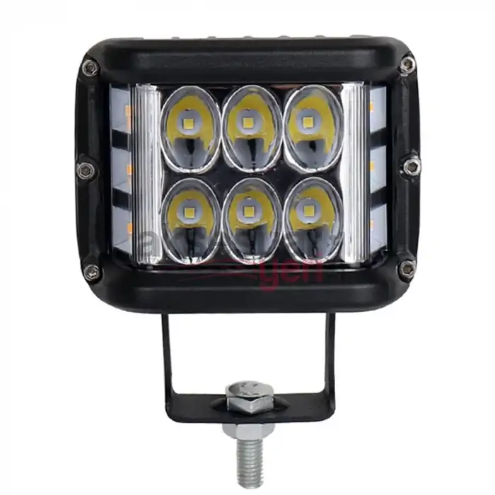 Offroad Sis Çalışma Lambası 2 ADET Turuncu Beyaz Cakar Modlu 12 Led 36W A+ İthal Ürün