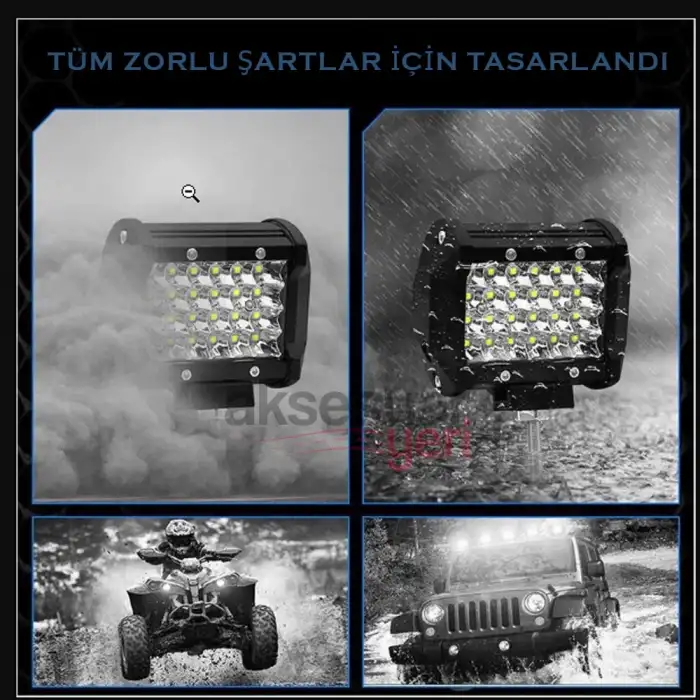 Offroad Sis Çalışma Lambası Beyaz Renk 24 Led 72W A+ İthal Ürün
