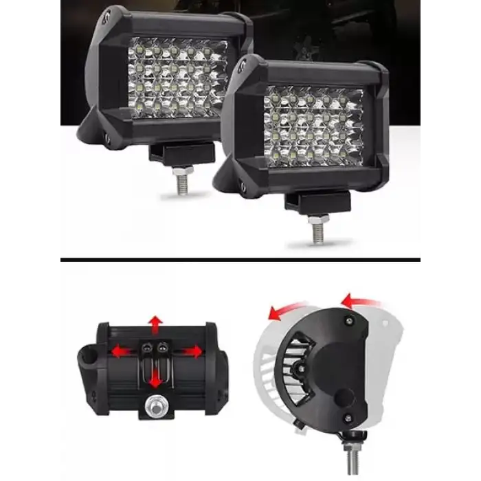 Offroad Sis Çalışma Lambası Beyaz Renk 24 Led 72W A+ İthal Ürün