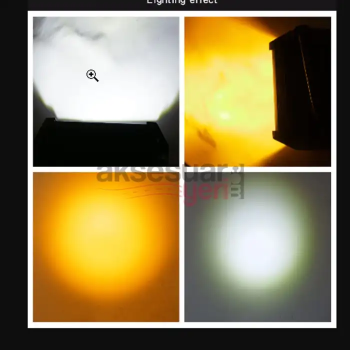 Offroad Sis Çalışma Lambası Turuncu Beyaz Cakar Modlu 12 Led 18W  A+ İthal Ürün