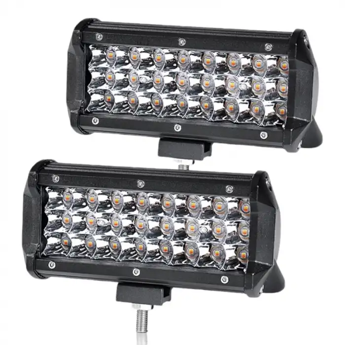 Offroad Sis Çalışma Lambası Turuncu Beyaz Cakar Modlu 24 Led 72W A+ İthal Ürün