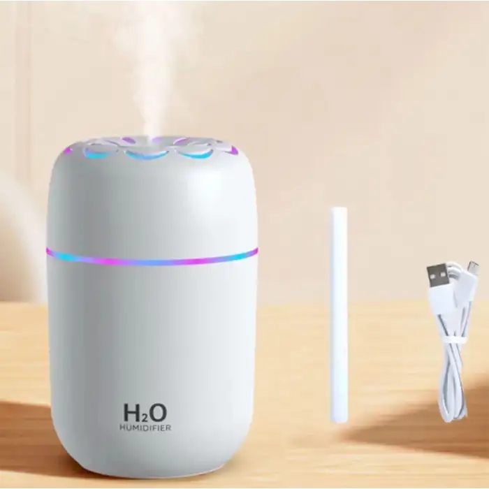 Ortam Nemlendirici Araç İçi Ev Ofis Rgb Renkli Işıklı Buhar makinası