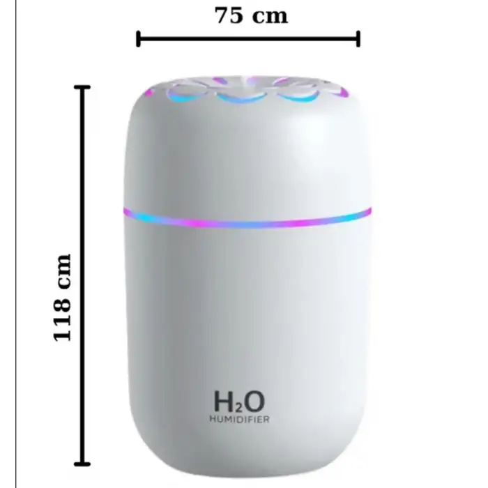 Ortam Nemlendirici Araç İçi Ev Ofis Rgb Renkli Işıklı Buhar makinası