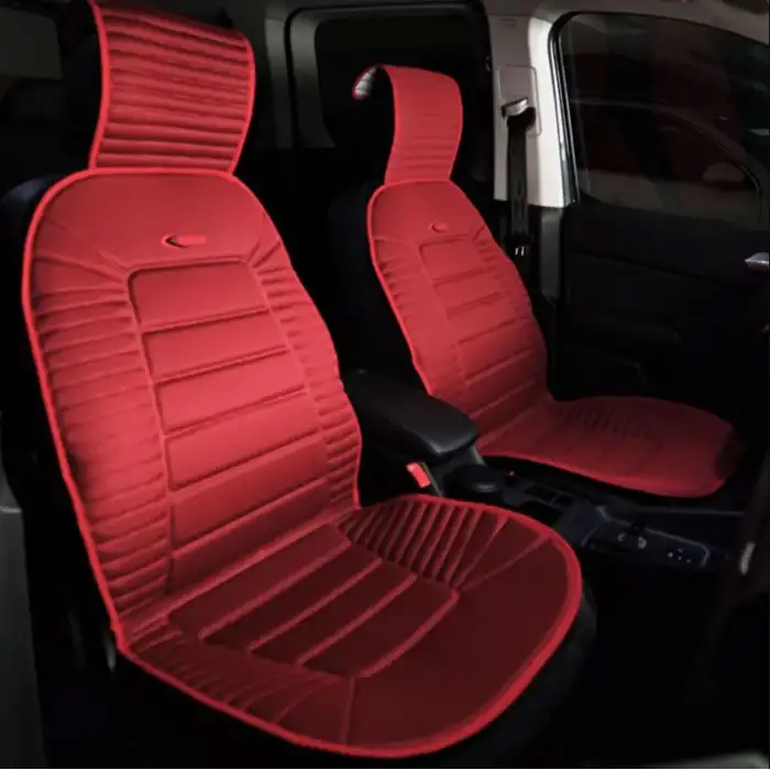 Oto Koltuk Minderi Ortopedik Kalın Süngerli Ön 2 Koltuk Kırmızı Renk Araç Koltuk Koruyucu Kılıf