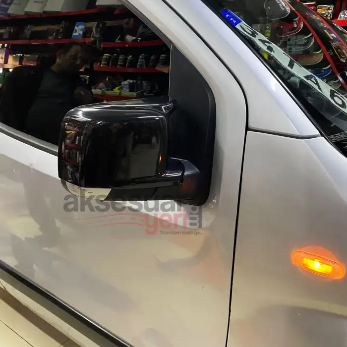 Peugeot Bipper Batman Yarasa Ayna Kapağı 2009-2022 Uyumlu Parlak Siyah Piano Black