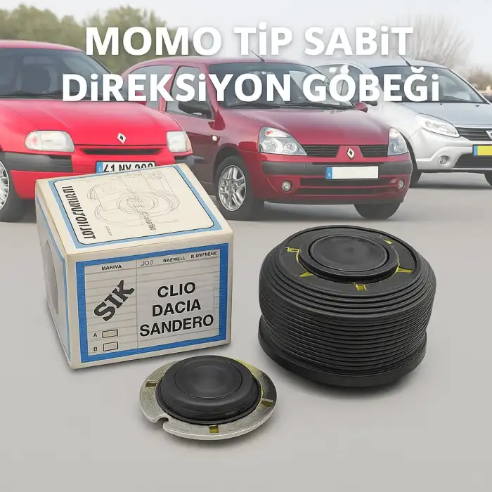 Renault Clio 1-2 Dacia Sandero İçin Sabit Göbek-Momo Tip Direksiyon İle Uyumlu
