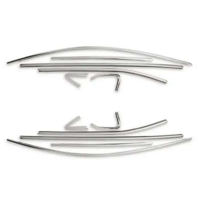 Renault Clio 4 Krom Cam Çıtası Çerçevesi Tam Tur Paslanmaz Çelik