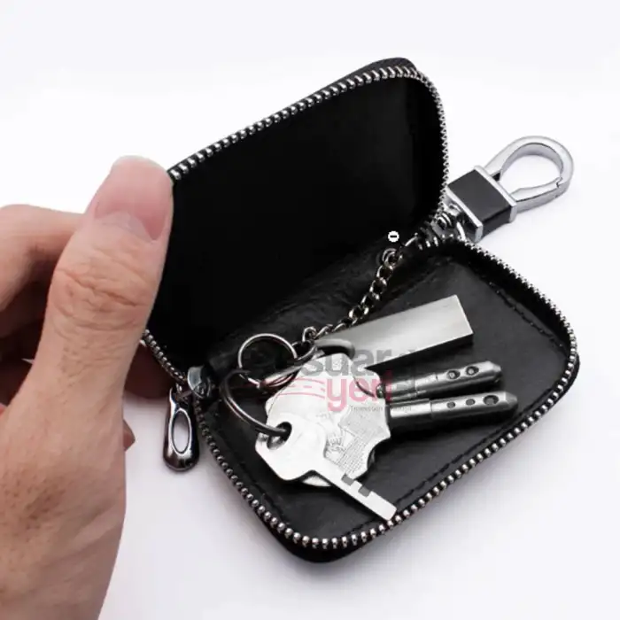 Renault Logolu Lüks Deri Anahtarlık -Fermuarlı Çantalı Şık Yeni Tasarım