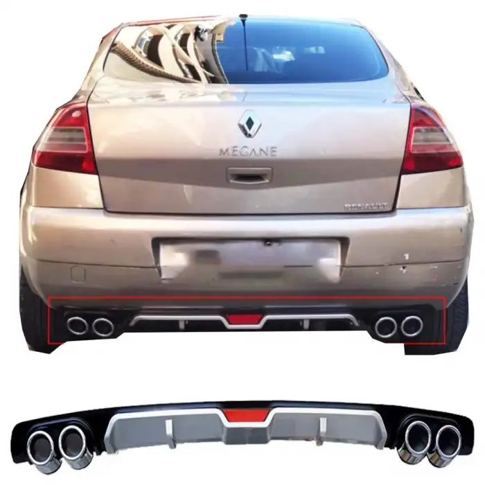RENAULT MEGANE 2 UYUMLU DİFÜZÖR ARKA TAMPON EKİ