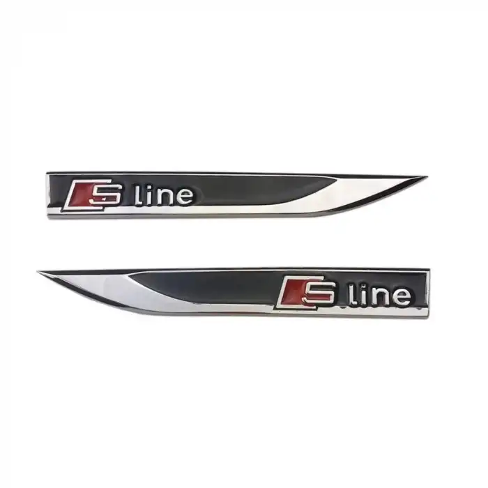 S-Line Siyah Metal Çamurluk Arması Venti - Nikelaj Kaplamalı A+ Ürün