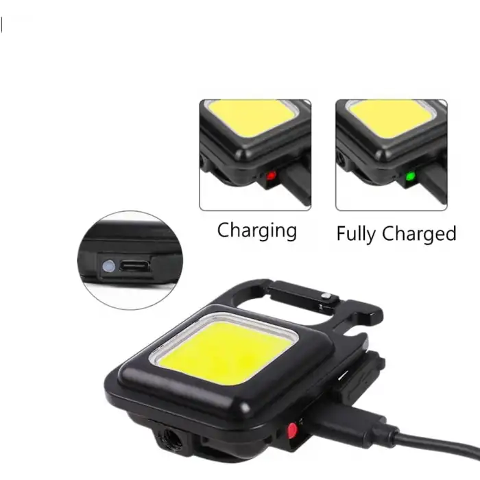 Şarj Edilebilir Led, Anahtarlık El Feneri, Mıknatıslı Fener, Kamp Aydınlatma ,cob Ledli 800 Lümen