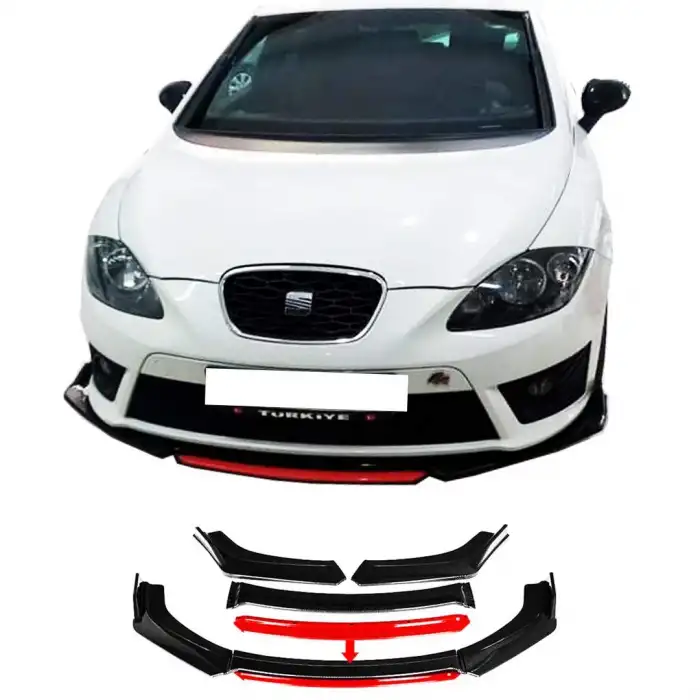 Seat leon Uyumlu Ön Lip sarı Renkli 4 Parça - A+ Ürün - Dayanıklı Malzeme