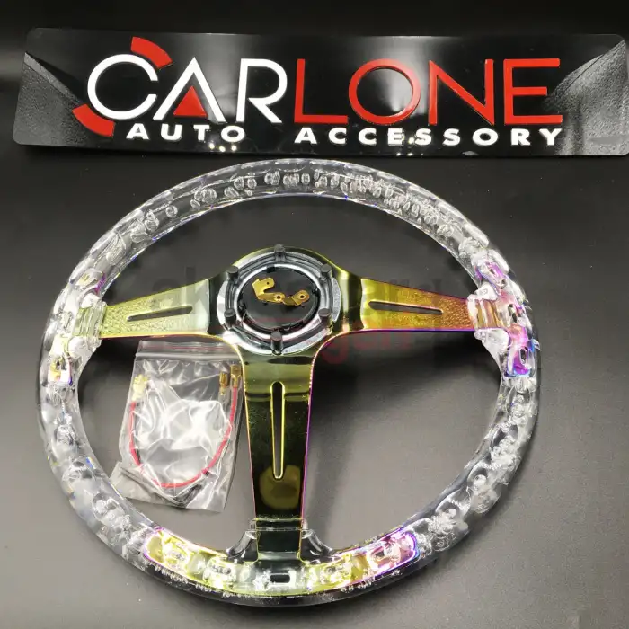 Şeffaf Direksiyon Momo 35cm Kabarcıklı Direksiyon Beyaz A+ Süper Ürün Epoksi